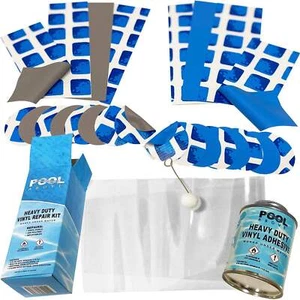 Pool Above Vinyl Repair Patch Kit with 4 oz. Glue | Works Under Water | Includes - Picture 1 of 4