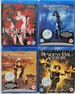 The Resident Evil 1 2 3 4 Collection Blu-ray Apocalypse Extinction Afterlife VGC - Picture 1 of 22