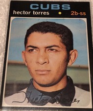 1971 TOPPS CHICAGO CUBS HECTOR TORRES #558 2nd b/SS