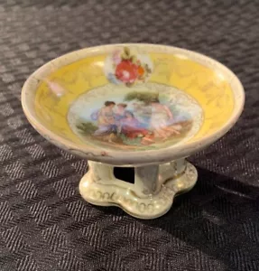 "Viena Austria pedestal de 5 patas plato de caramelo escudo colmena marca porcelana 1,75" - Imagen 1 de 7