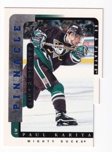 Paul Kariya 1997-98 Pinnacle NHL Be A Player Card # LTH-6B