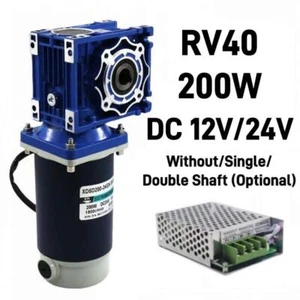 DC 12V/24V Worm Gear Reducer Gearbox 200W Electric RV40 Gear Motor High Torque - Picture 1 of 23