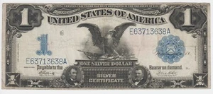 US $1 1899 Black Eagle Silver Certificado Elliott & White FR 236 pp B Bonito en muy buen estado - Imagen 1 de 6