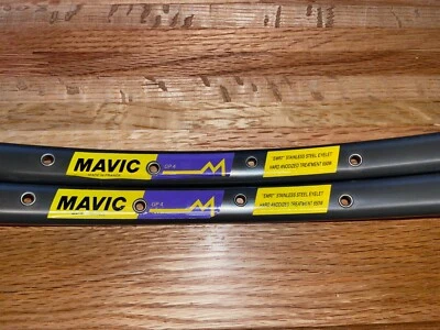 Aros tubulares Mavic GP-4 (par) - NOS, 700c x 20mm, 36 furos - Imagem 1 de 4