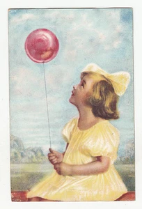 *** Fillettes / Enfants au ballon rouge *** Fantaisie _ 1931 - CPA 0467 - Picture 1 of 2