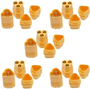 5 pares de conectores MT60 3.5mm para baterías RC Lipo - amarillo, conexión d... - Imagen 1 de 4