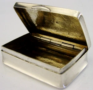 RARE ANTIQUE CHINESE EXPORT SOLID SILVER SNUFF BOX c1860 VICTORIAN ANTIQUE - Picture 1 of 9