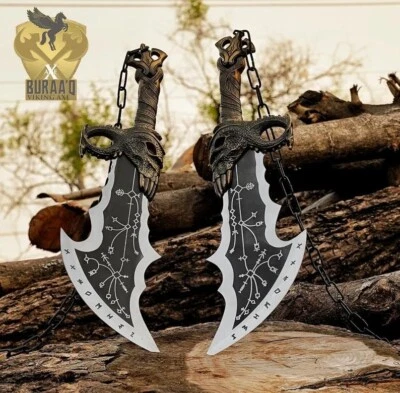 God of War Blades of Chaos Sword Twin Blades Handmade  Kratos Metal Cosplay Gift - Image 1 of 4