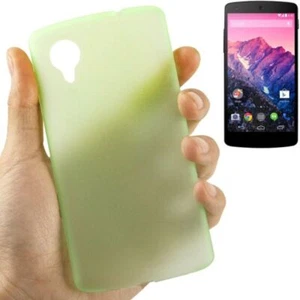 Schutzhülle Case Ultra Dünn 0,3mm für Handy Google Nexus 5 Grün Transparent - Bild 1 von 3