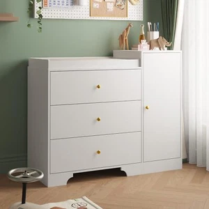 47.2" W Sideboard Buffet Storage Cabinet Kitchen Credenza with Top Storage Space - Picture 1 of 7