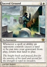 1x Sacred Ground NM, English MTG 9th Edition