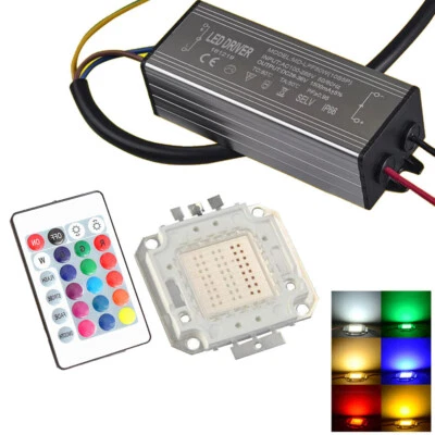 RGB Led Chip Driver 10W 20W 30W 50W 100W Cob light 24Key Remote control dimmable - Image 1 of 4