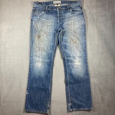JUICY COUTURE JEANS Mens Regular Fit Denim Jean Sz 36 Distressed Grunge
