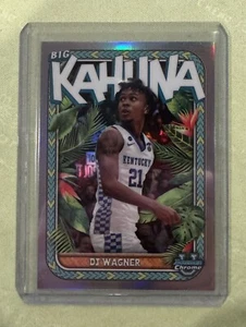 DJ WAGNER 2023-24 Bowman Chrome U University Refractor BIG KAHUNA SSP Kentucky - Picture 1 of 2
