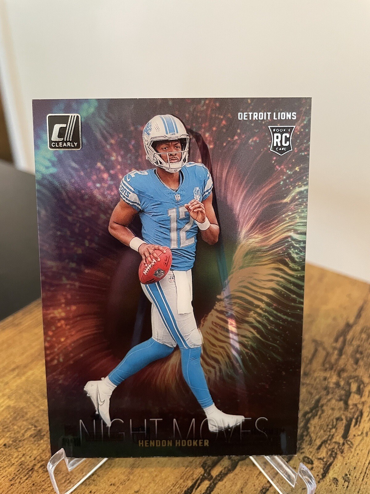 Hendon Hooker 2023 Panini Clearly Donruss Night Moves Rookie RC Lions CASE HIT!!