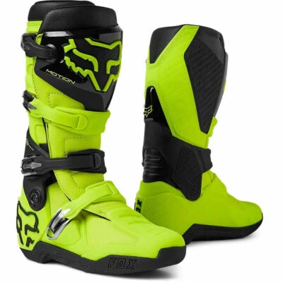 NEW! Fox Racing Motion Dirt Bike MX SXS ATV Boots - Yellow - Men's Size 9.5 Foto 1 de 4