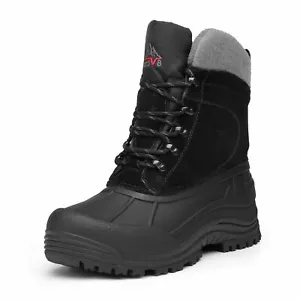 Men's Winter Snow Boots Waterproof Insulated Outdoor Hiking Work Shoes Non-Slip - Picture 1 of 19