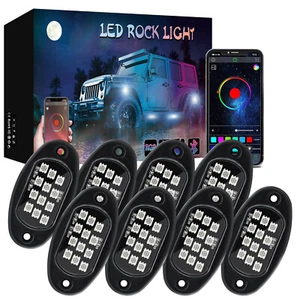 1X(1 DRAG 4/6/8)RGB LED ROCK LUCE OFFROAD MUSICA UNDERLOW NEON ATMOSFERA LUCE - Foto 1 di 18