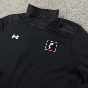 Cincinnati Bearcats Jacket Mens M Black Under Armour Sweatshirt NCAA Basketball - Picture 1 of 11