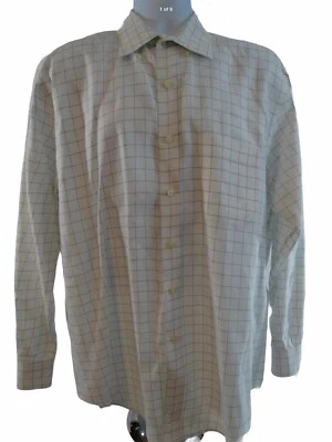 Hickey Freeman Men's Button Down Shirt Cotton Long Sleeve Large Plaid (3718) - Image 1 of 4