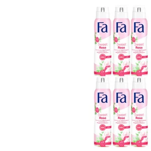 6x150ml Fa Sweet Rose 48H Deospray Anti-Transpirant 0% Alkohol Rose - Bild 1 von 2