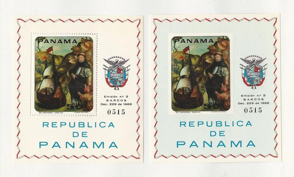 Panamá, sello postal, #481H como nuevo NH hojas Perf & Imperf, envío 1966 Foto 1 de 1