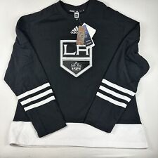 NHL Adidas Los Angeles Kings Hockey Crew Sweater Size MEDIUM Black HA5768