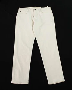 Jeans uomo Banana Republic atletico da viaggio 2.0 LC7 bianco taglia 36 x 30 nuovo con etichetta - Foto 1 di 8