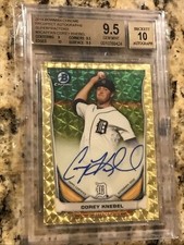 2014 Bowman Chrome 1/1 Superfractor Corey Knebel Auto Autograph Tigers - BGS 9.5
