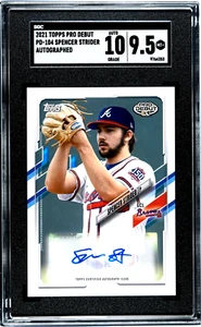 Spencer Strider 2021 Topps Pro Debut RC Auto Braves SGC MINT + 9.5/10 - Picture 1 of 2