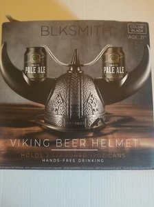 CASCO DE CERVEZA VIKINGA BLKSMITH NEGRO NUEVO - Imagen 1 de 3