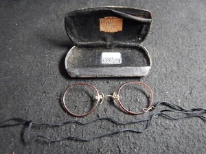 Antique Fuller & Brown Los Angeles Real Fit 10K gold eyeglasses Celluloid frame - Picture 1 of 11