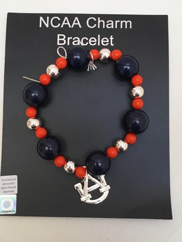 Auburn Tigers Charm Bracelet Stretch NCAA Final Four Basketball Football NIB Cover