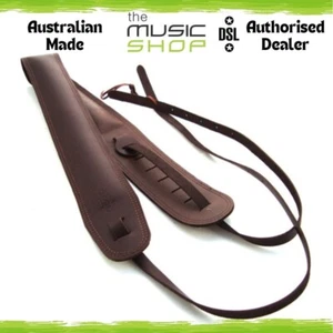 Australian Made DSL 2.5 inch Saddle Brown Padded Leather Banjo Strap - BANJO-17 - Bild 1 von 1
