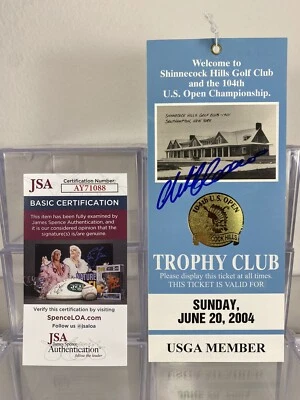 RETIEF GOOSEN Signed 2004 US Open Sunday Ticket JSA COA Shinnecock Hills Golf - Image 1 of 2