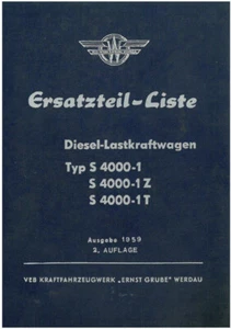 300789 Ersatzteilkatalog LKW S 4000-1 S4000-1 Werdau - Bild 1 von 6