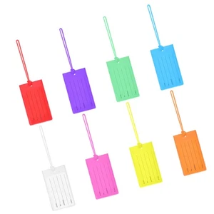8 Pcs Luggage Card Suit Travel Bright Tags for Suitcases Hanging Labels - Picture 1 of 12