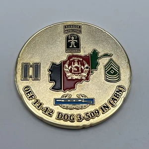 OEF 11-12 US Army D/3-509th Parachute Infantry Regiment Geronimo Challenge Coin - Picture 1 of 4