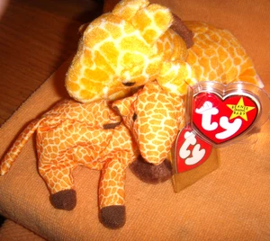 2 TWIGS & TWIGS J R.1995 & 93 (GIRAFFE )TY BEANIE BABY NEW MWMT FREE SHIP PELLET - Picture 1 of 1