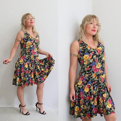 1990's Vintage Compagnie Internationale Express Dress Women's Small Medium SM MD - Image 1 of 4