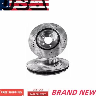 Rotor de freno ranurado perforado trasero de 11,10" (282 mm) 5 orejetas para Acura TL Honda Element Foto 1 de 4