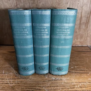 Historia De La Literatura Espanola Vol. 1,2,&3 by Ángel Valbuena Prat -Hardcover - Imagen 1 de 8