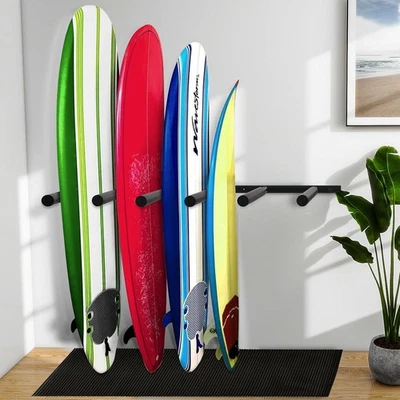 Surfboard Wall Mount Vertical Surfboard Rack for Wall with Elastic Cord and R... - Image 1 of 4