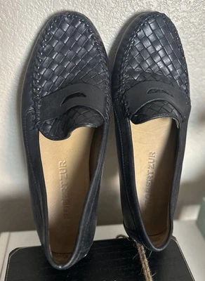 Robert Zur  Black Leather Slip On Loafers 10.5 - Image 1 of 4