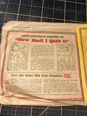 Edredón vintage de tía martha's How Shall I transferencias y diseños, 2 hojas completas Foto 1 de 4