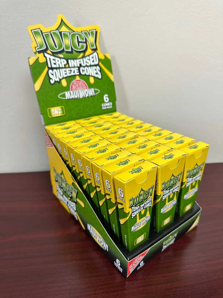 Conos de compresión Juicy Jays MAUI MOWI 1 1/4 tamaño (caja completa) 30 paquetes por caja Foto 1 de 1