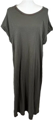 Natural Life Frankie Cotton Tee Dress Midi Length Side Slits Comfy Medium - Image 1 of 4