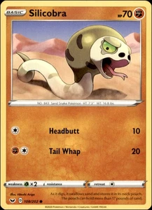 Pokemon - Silicobra (108) #108/202 - SWSH01: Schwert & Schild Base Set Common - Bild 1 von 2