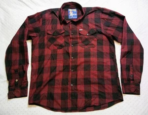 Dixxon Flannel Shirt The TKO Mike Tyson Punch Out Mens 2XL Red Buffalo Plaid - Picture 1 of 8