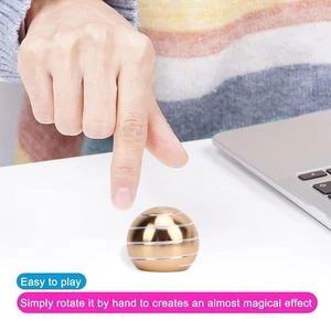 Voll abnehmbare Metallkreisel Kugel Zappeln Spielzeug optische Täuschung Gold - Bild 1 von 23